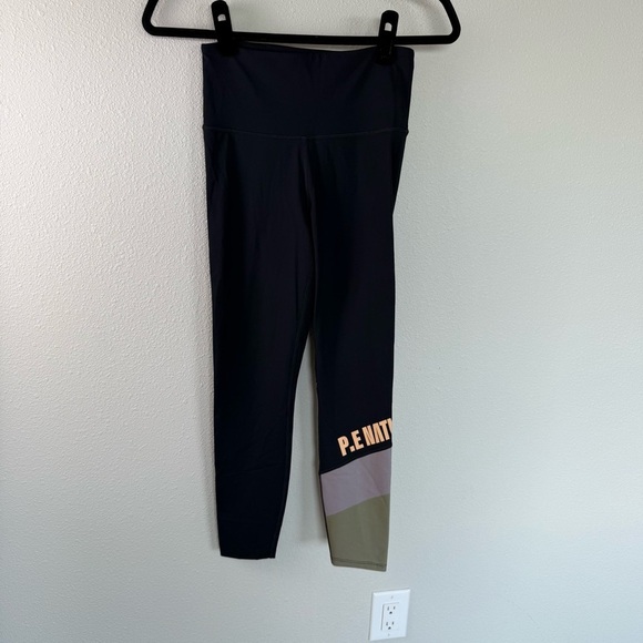 NWOT P.E Nation Black High Waist Color Block Legging Activewear Workout Sz Small - Picture 4 of 12